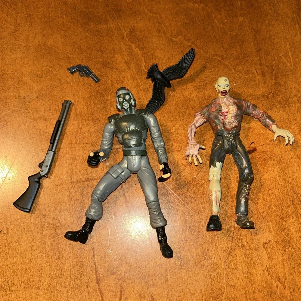 HUNK ZOMBIE CROW ToyBiz Resident Evil Toy Biz Biohazard Figure Bundle Set Lot C2